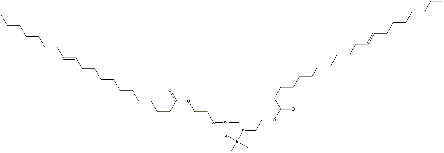 Bis[dimethyl[[2-(11-nonadecenylcarbonyloxy)ethyl]thio]stannyl] sulfide 구조식 이미지