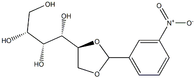 1-O,2-O-(3-Nitrobenzylidene)-D-glucitol 구조식 이미지