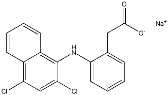 o-(2,4-Dichloro-1-naphtylamino)phenylacetic acid sodium salt Structure