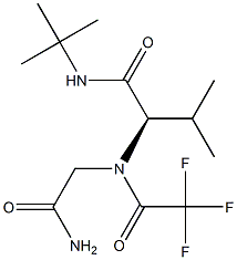 N-[(1R)-1-(tert-Butylcarbamoyl)isobutyl]-N-(trifluoroacetyl)glycinamide Structure