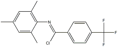 Chloro(4-trifluoromethylphenyl)-N-(2,4,6-trimethylphenyl)methanimine 구조식 이미지