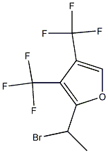 2-(1-Bromoethyl)-3,4-bis(trifluoromethyl)furan Structure
