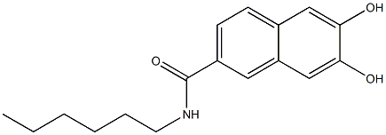 N-Hexyl-6,7-dihydroxynaphthalene-2-carboxamide 구조식 이미지