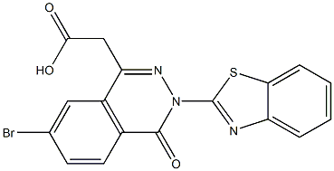 3-(2-Benzothiazolyl)-7-bromo-3,4-dihydro-4-oxophthalazine-1-acetic acid Structure