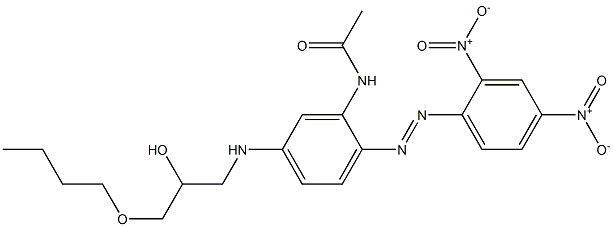 N-[5-(3-Butoxy-2-hydroxypropylamino)-2-(2,4-dinitrophenylazo)phenyl]acetamide Structure