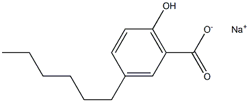 3-Hexyl-6-hydroxybenzoic acid sodium salt 구조식 이미지