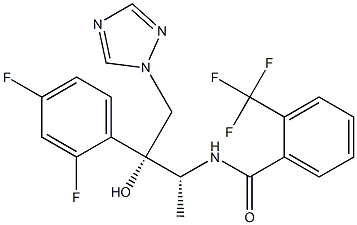 N-[(1R,2R)-2-(2,4-Difluorophenyl)-2-hydroxy-1-methyl-3-(1H-1,2,4-triazol-1-yl)propyl]-2-(trifluoromethyl)benzamide Structure