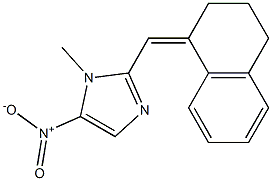 1-Methyl-2-[(tetralin-1-ylidene)methyl]-5-nitro-1H-imidazole 구조식 이미지