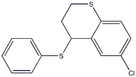 3,4-Dihydro-4-(phenylthio)-6-chloro-2H-1-benzothiopyran 구조식 이미지