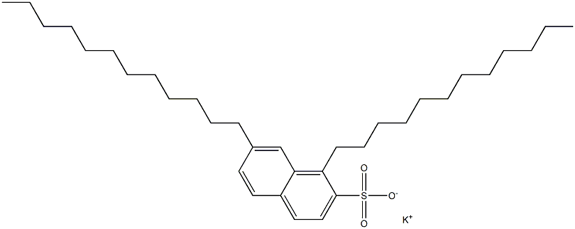 1,7-Didodecyl-2-naphthalenesulfonic acid potassium salt Structure