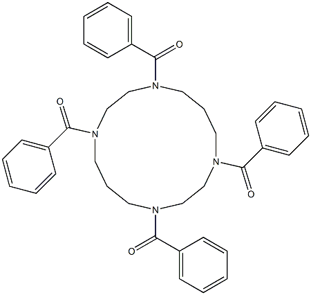 1,4,8,11-Tetrakis[benzoyl]-1,4,8,11-tetraazacyclotetradecane 구조식 이미지
