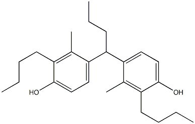 4,4'-Butylidenebis(2-butyl-3-methylphenol) 구조식 이미지