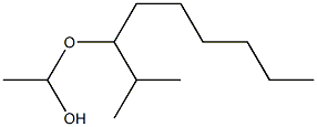 Acetaldehyde hexylisobutyl acetal Structure