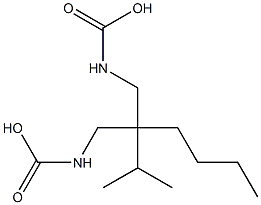 Dicarbamic acid 2-butyl-2-isopropyl-1,3-propanediyl ester 구조식 이미지