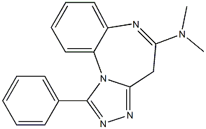 N,N-Dimethyl-1-phenyl-4H-[1,2,4]triazolo[4,3-a][1,5]benzodiazepine-5-amine Structure