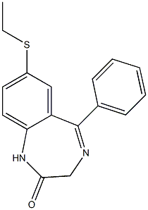 7-Ethylthio-5-(phenyl)-1H-1,4-benzodiazepin-2(3H)-one Structure