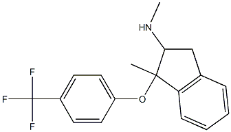 1-(p-Trifluoromethylphenoxy)-2-(methylamino)methylindane Structure