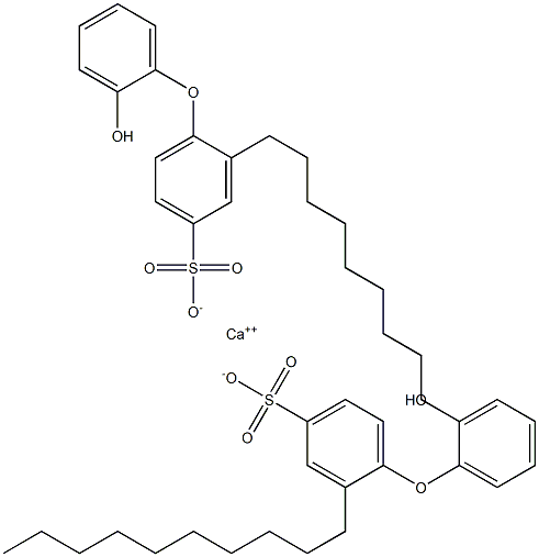 Bis(2'-hydroxy-2-decyl[oxybisbenzene]-4-sulfonic acid)calcium salt Structure