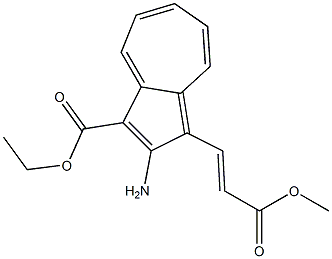 (2E)-3-[(2-Amino-3-ethoxycarbonylazulen)-1-yl]propenoic acid methyl ester Structure