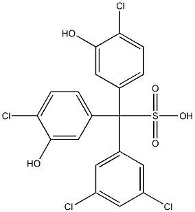 (3,5-Dichlorophenyl)bis(4-chloro-3-hydroxyphenyl)methanesulfonic acid Structure