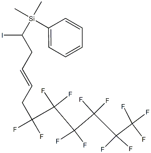 (E)-5-(Dimethylphenylsilyl)-5-iodo-1-(tridecafluorohexyl)-2-pentene Structure