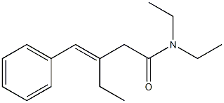 N,N-Diethyl-3-ethyl-4-phenyl-3-butenamide 구조식 이미지