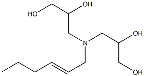 3,3'-(2-Hexenylimino)bis(propane-1,2-diol) Structure