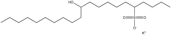 11-Hydroxyhenicosane-5-sulfonic acid potassium salt Structure