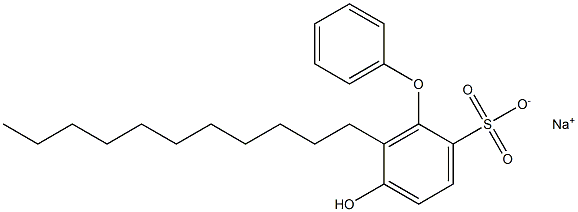 5-Hydroxy-6-undecyl[oxybisbenzene]-2-sulfonic acid sodium salt Structure