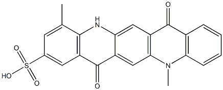 5,7,12,14-Tetrahydro-4,12-dimethyl-7,14-dioxoquino[2,3-b]acridine-2-sulfonic acid Structure