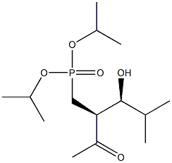 [(2S,3S)-2-Acetyl-3-hydroxy-4-methylpentyl]phosphonic acid diisopropyl ester 구조식 이미지