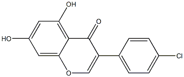 5,7-Dihydroxy-3-(4-chlorophenyl)-4H-1-benzopyran-4-one Structure