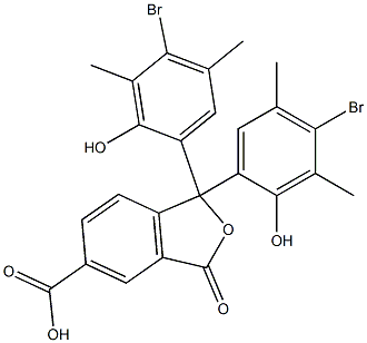 1,1-Bis(4-bromo-2-hydroxy-3,5-dimethylphenyl)-1,3-dihydro-3-oxoisobenzofuran-5-carboxylic acid Structure