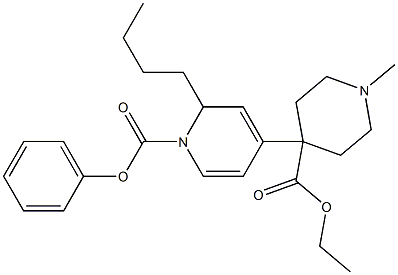 1-Methyl-4-[(1,2-dihydro-1-phenoxycarbonyl-2-butylpyridin)-4-yl]piperidine-4-carboxylic acid ethyl ester Structure