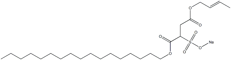 2-(Sodiosulfo)succinic acid 1-heptadecyl 4-(2-butenyl) ester Structure