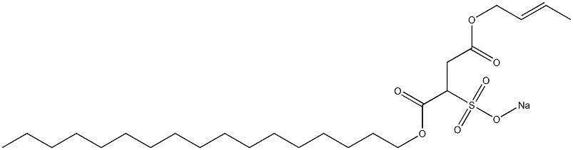 2-(Sodiosulfo)succinic acid 1-heptadecyl 4-(2-butenyl) ester 구조식 이미지