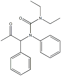 1,1-Diethyl-3-(2-oxo-1-phenylpropyl)-3-phenylurea 구조식 이미지