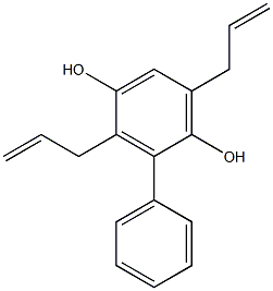 3,6-Bis(2-propenyl)-2-phenylhydroquinone 구조식 이미지