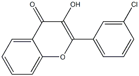 2-(3-Chlorophenyl)-3-hydroxy-4H-1-benzopyran-4-one 구조식 이미지