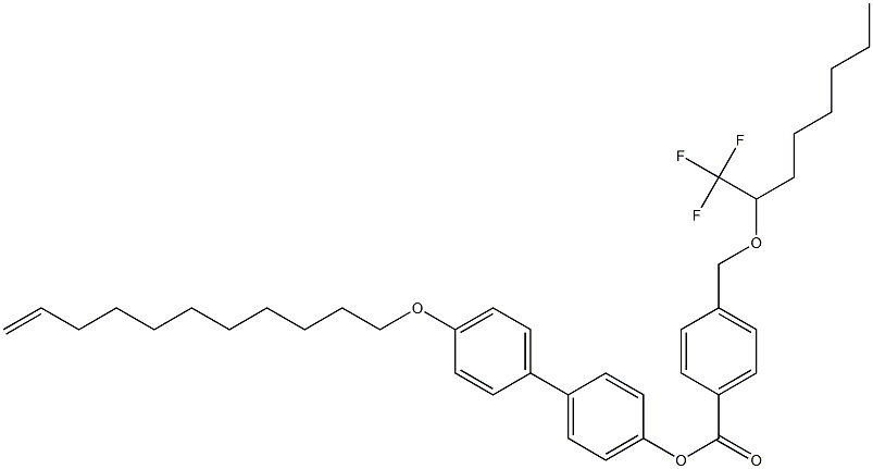 4-[[[1-(Trifluoromethyl)heptyl]oxy]methyl]benzoic acid 4'-[(10-undecenyl)oxy]-1,1'-biphenyl-4-yl ester Structure