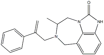 4,5,6,7-Tetrahydro-5-methyl-6-(2-phenyl-2-propenyl)imidazo[4,5,1-jk][1,4]benzodiazepin-2(1H)-one 구조식 이미지