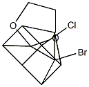 1-Bromo-4-chloro-pentacyclo[4.3.0.02,5.03,8.04,7]nonan-9-one ethylene acetal 구조식 이미지