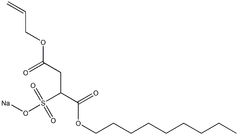 2-(Sodiosulfo)succinic acid 1-nonyl 4-(2-propenyl) ester Structure