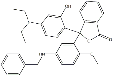 3-[5-(Benzylamino)-2-methoxyphenyl]-3-[4-(diethylamino)-2-hydroxyphenyl]phthalide Structure