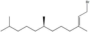 [R,(-)]-1-Bromo-3,7,11-trimethyl-2-dodecene 구조식 이미지