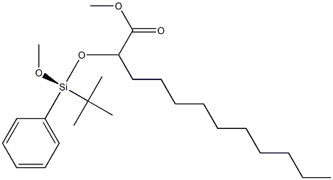 (R)-2-[[Phenyl(methoxy)(tert-butyl)silyl]oxy]lauric acid methyl ester 구조식 이미지