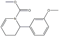 2-(3-Methoxyphenyl)-1,2,3,4-tetrahydropyridine-1-carboxylic acid methyl ester 구조식 이미지