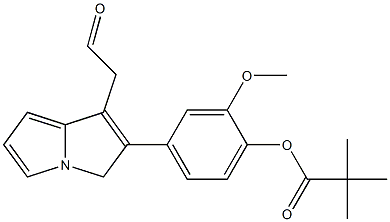 2-[3-Methoxy-4-(pivaloyloxy)phenyl]-1-pyrrolizinoethanone 구조식 이미지