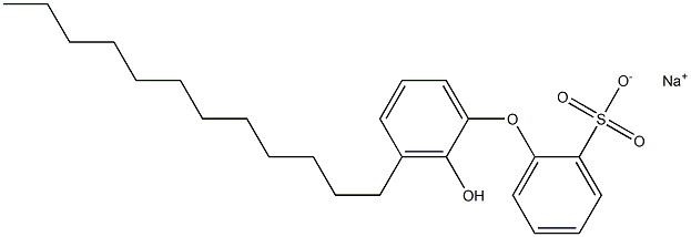 2'-Hydroxy-3'-dodecyl[oxybisbenzene]-2-sulfonic acid sodium salt 구조식 이미지