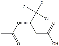 [S,(+)]-4,4,4-Trichloro-3-acetyloxybutyric acid Structure